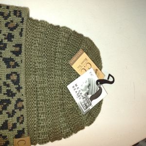 C.C. Messy Bun Tail Beanie